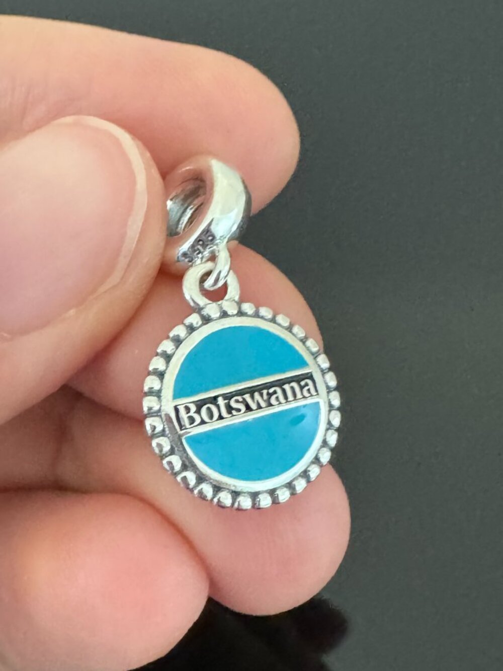 Pandora  Botswana Flag  Exclusive Charm